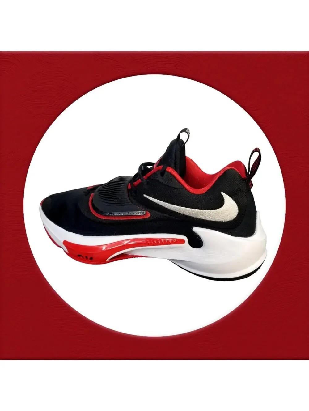 Men's Nike Zoom Freak 3 Basketball Shoes Black/Red/White DA0694 003 Size 13